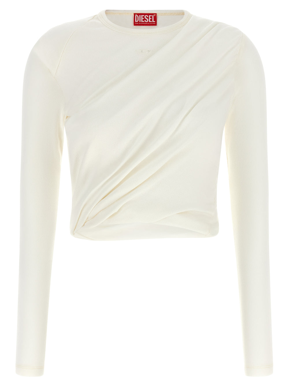 Diesel | White Cotton Long Sleeve T-Shirt