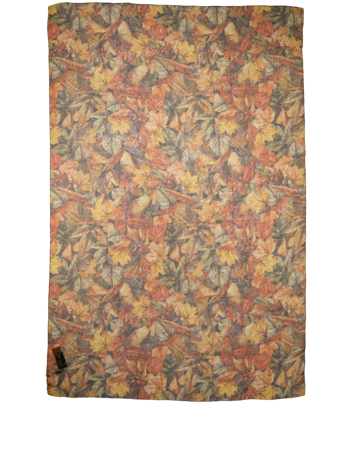 Dolce & Gabbana | Multicolor Leaf Print Silk Shawl Stole Scarf