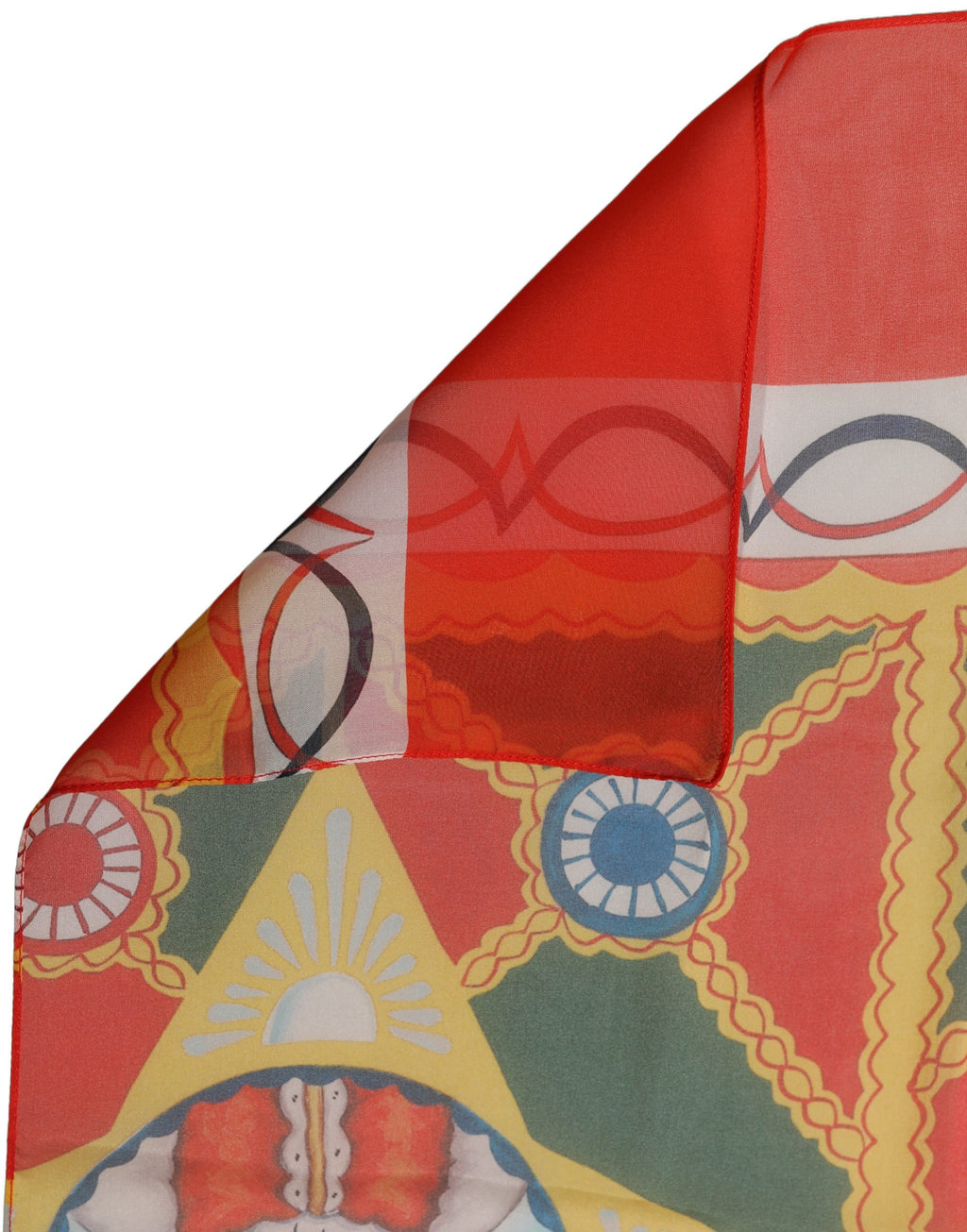 Dolce & Gabbana | Multicolor Silk Printed Square Foulard Scarf