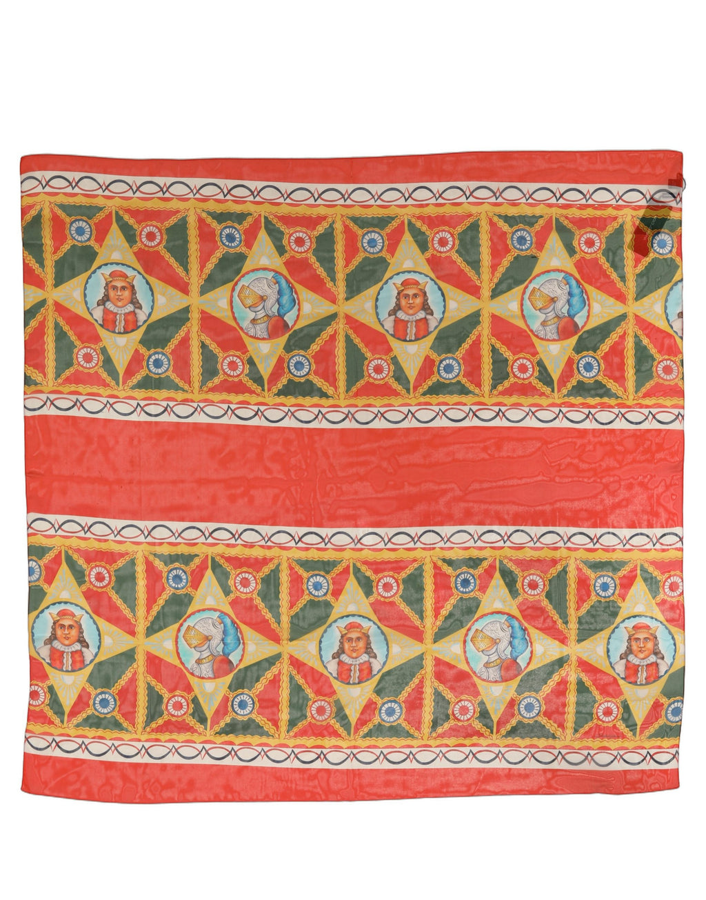 Dolce & Gabbana | Multicolor Silk Printed Square Foulard Scarf
