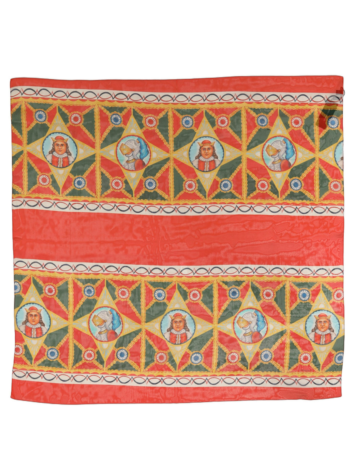 Dolce & Gabbana | Multicolor Silk Printed Square Foulard Scarf