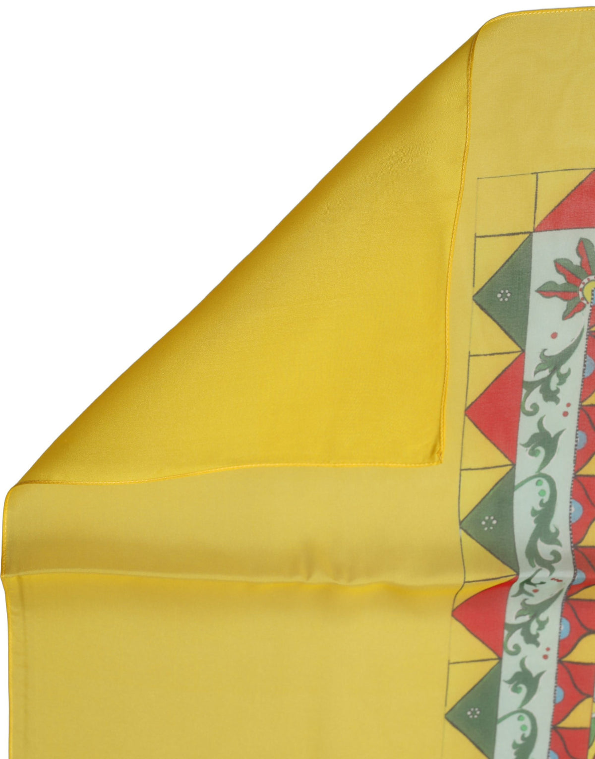 Dolce & Gabbana | Yellow Silk Printed Shawl Stole Scarf