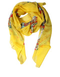 Dolce & Gabbana | Yellow Silk Printed Shawl Stole Scarf