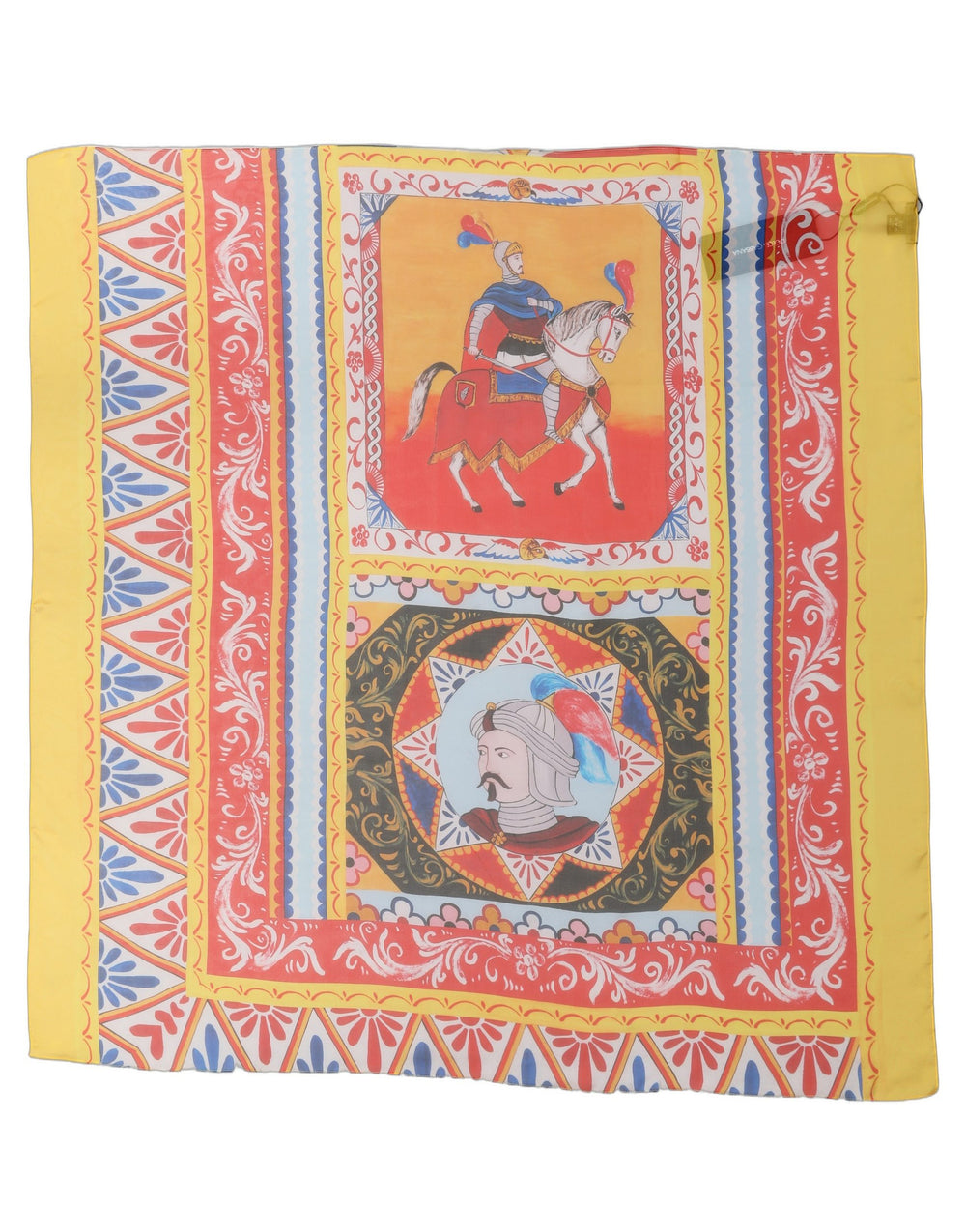 Dolce & Gabbana | Multicolor Silk Printed Square Foulard Scarf