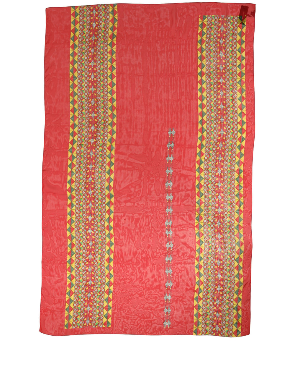 Dolce & Gabbana | Red Silk Geometric Print Shawl Stole Scarf