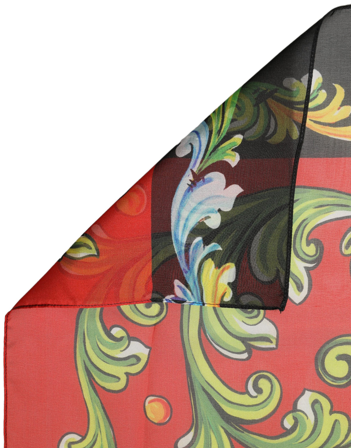 Dolce & Gabbana | Multicolor Silk Printed Square Foulard Scarf
