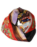 Dolce & Gabbana | Multicolor Silk Printed Square Foulard Scarf
