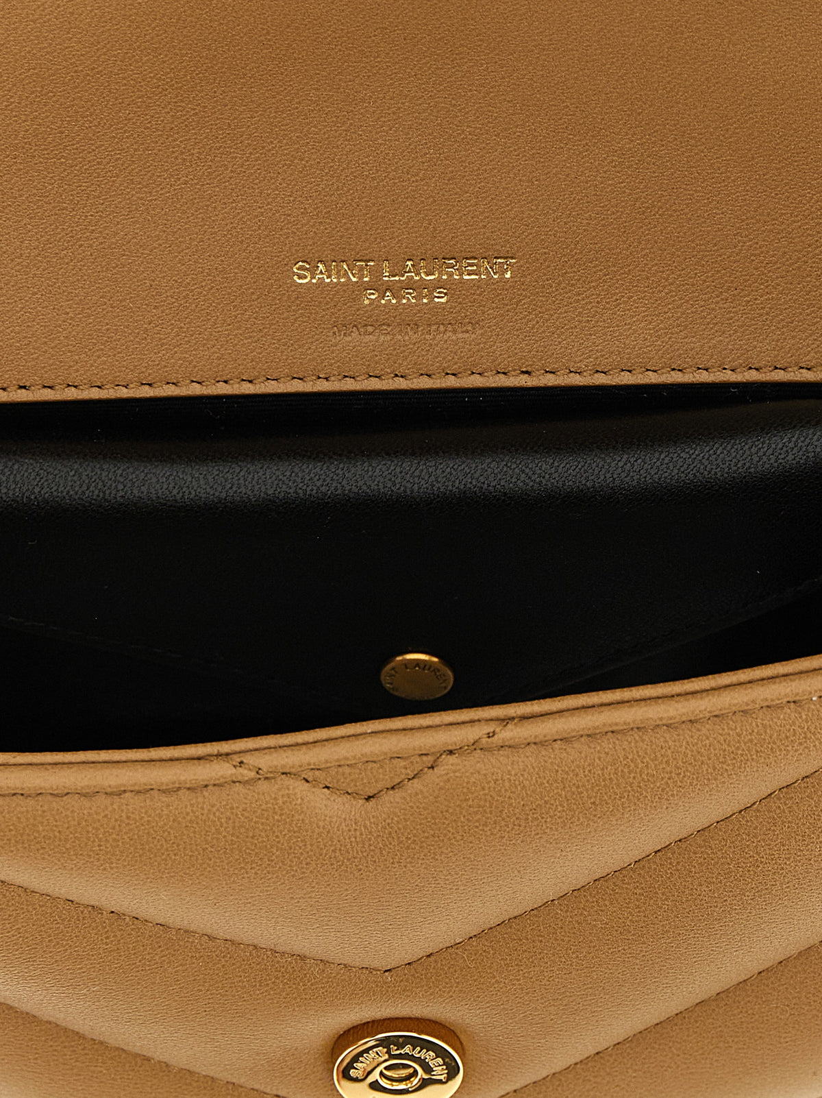 Saint Laurent | Beige Lamb Leather Crossbody Bag