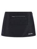 Miu Miu | Blue Recycled Polyamide Long Skirt