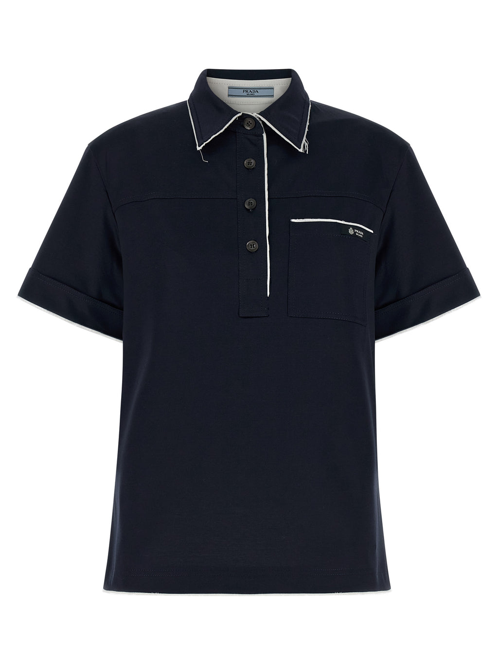 Prada | Blue Cotton Polo Shirt
