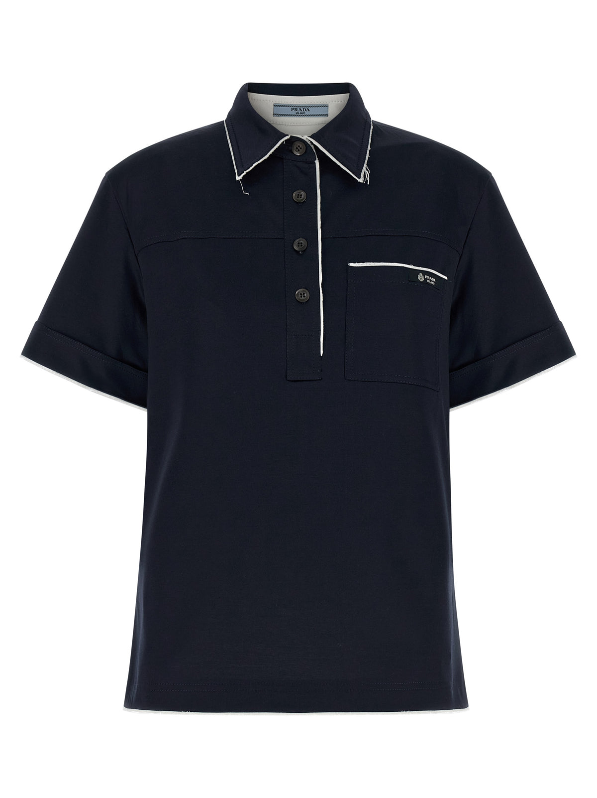 Prada | Blue Cotton Polo Shirt