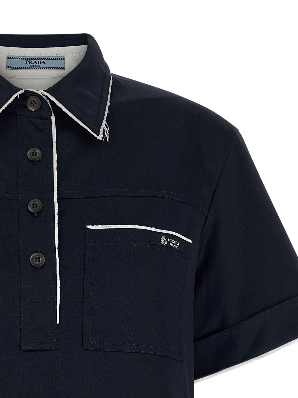 Prada | Blue Cotton Polo Shirt