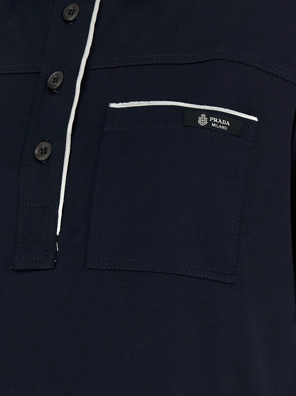 Prada | Blue Cotton Polo Shirt