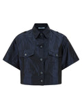 Prada | Blue Silk Blouse