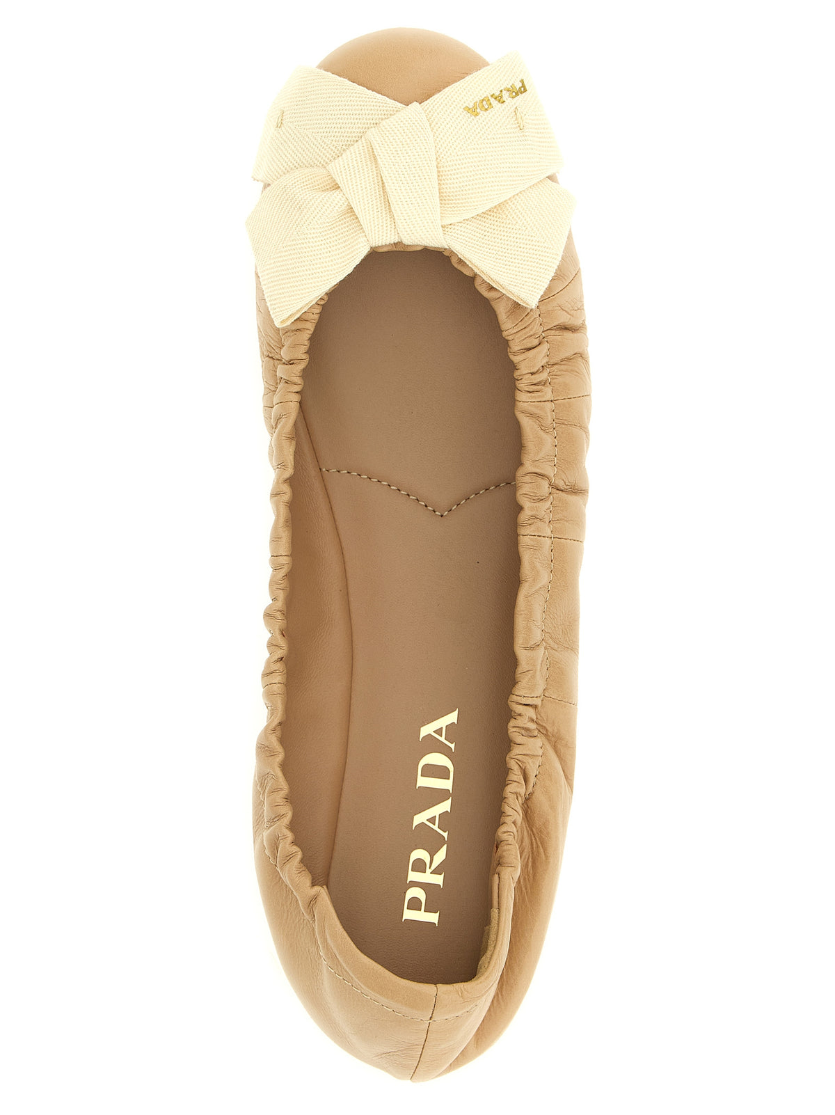 Prada | Beige Calfskin Ballet Flats