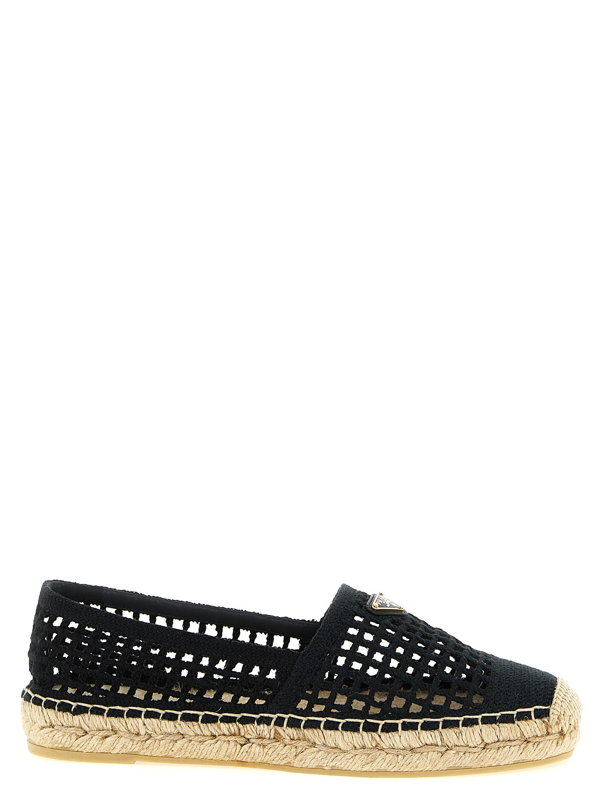 Prada | Black Cotton Espadrilles