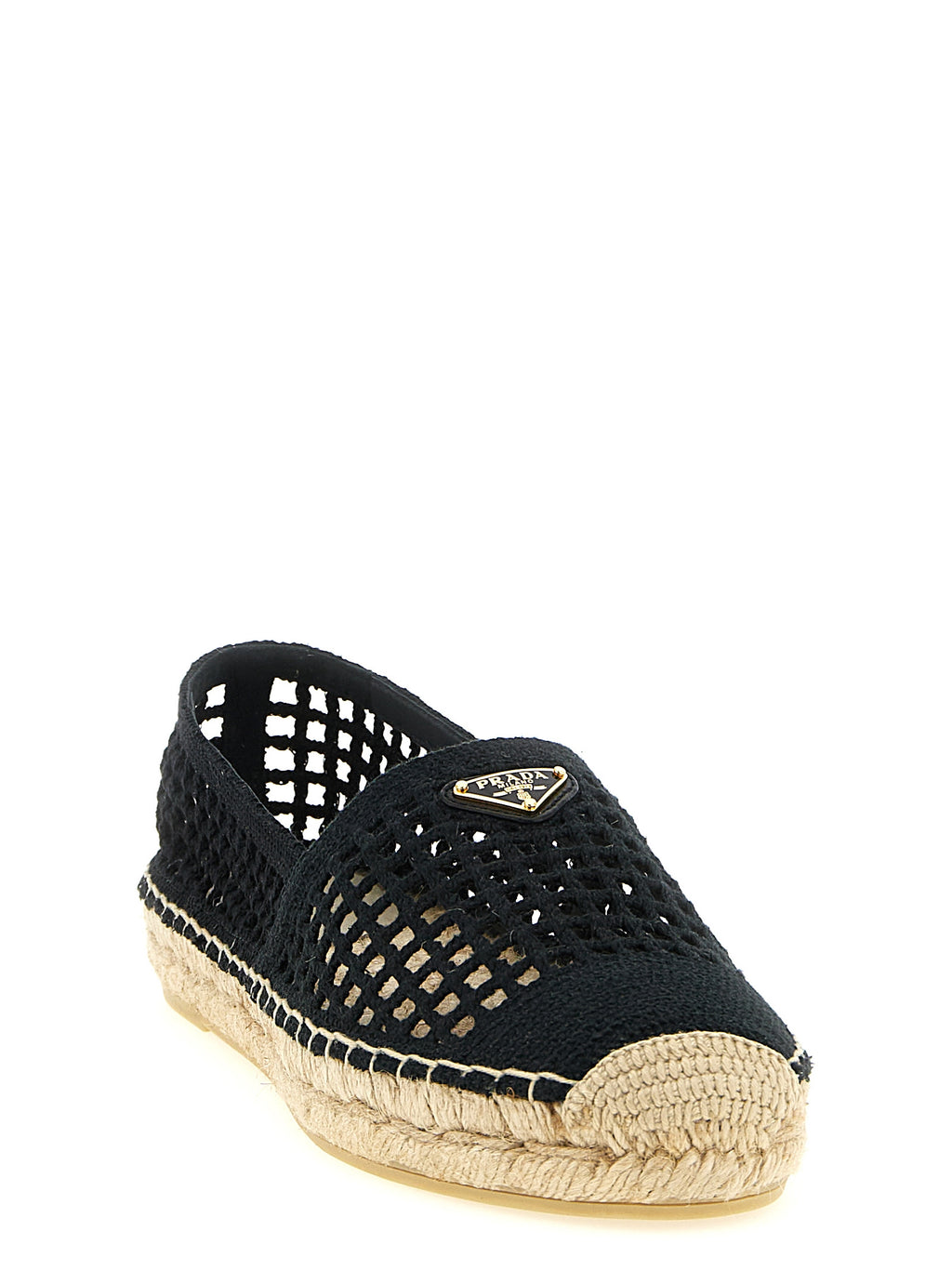 Prada | Black Cotton Espadrilles