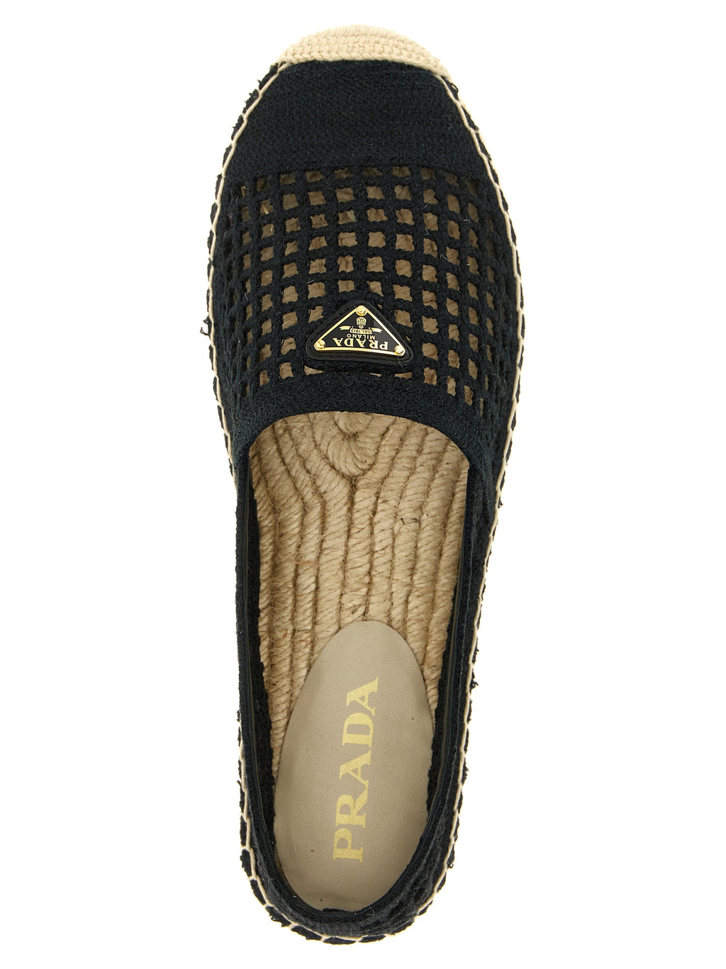 Prada | Black Cotton Espadrilles