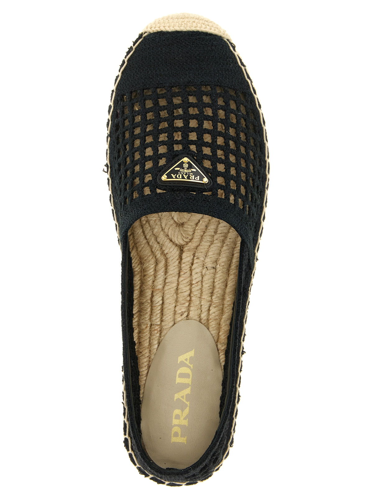 Prada | Black Cotton Espadrilles