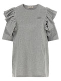 Miu Miu | Gray Cotton Short Dress