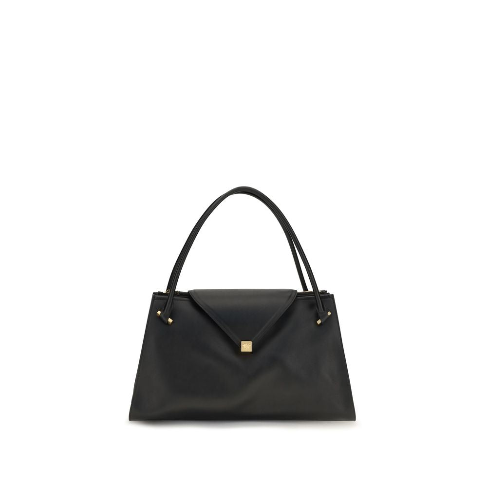 Versace | Black Calf Leather Bos Taurus Shoulder Bag