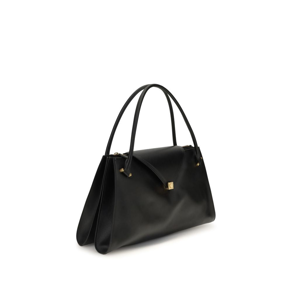 Versace | Black Calf Leather Bos Taurus Shoulder Bag