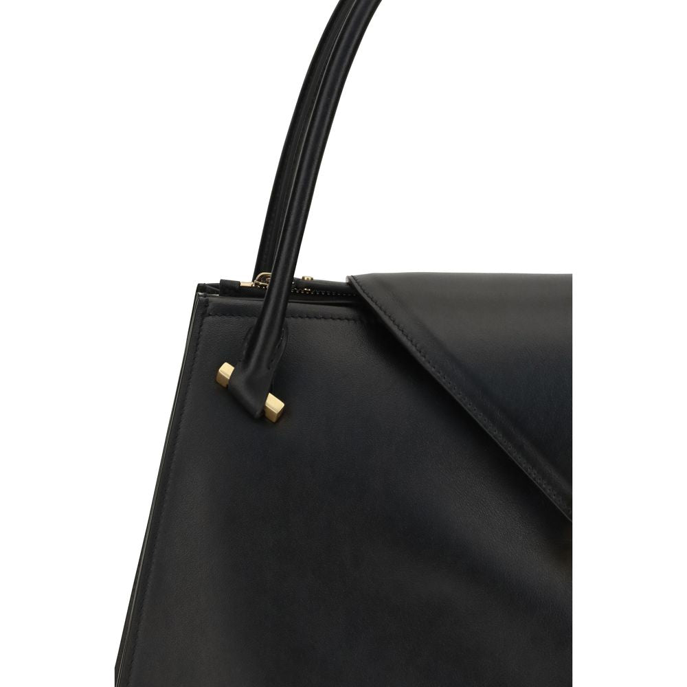 Versace | Black Calf Leather Bos Taurus Shoulder Bag
