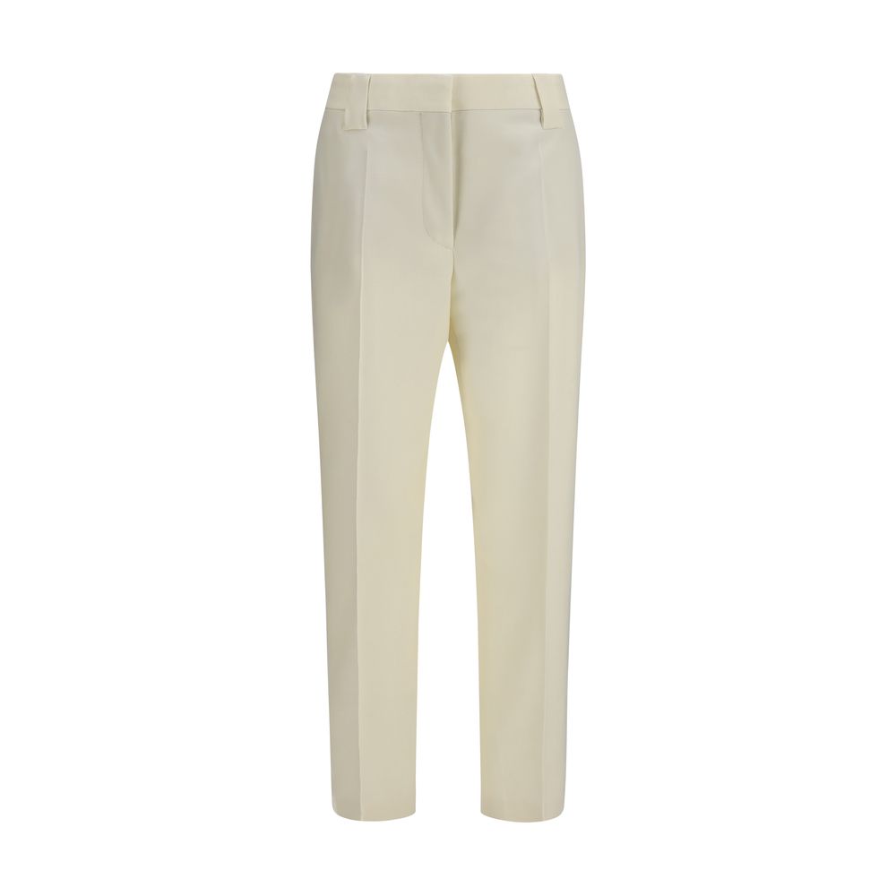 Versace | Beige Wool Oves Aries Cropped Pants