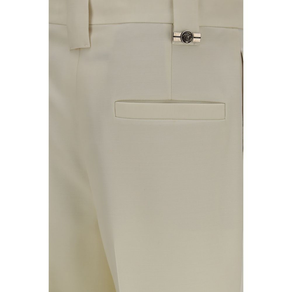 Versace | Beige Wool Oves Aries Cropped Pants