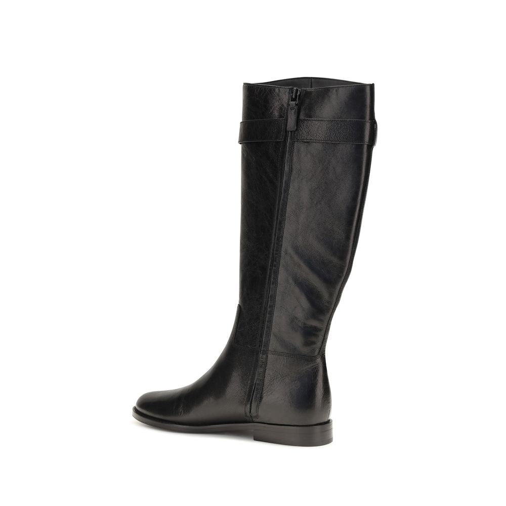 Tory Burch | Black Calf Leather Bos Taurus Ankle Boots