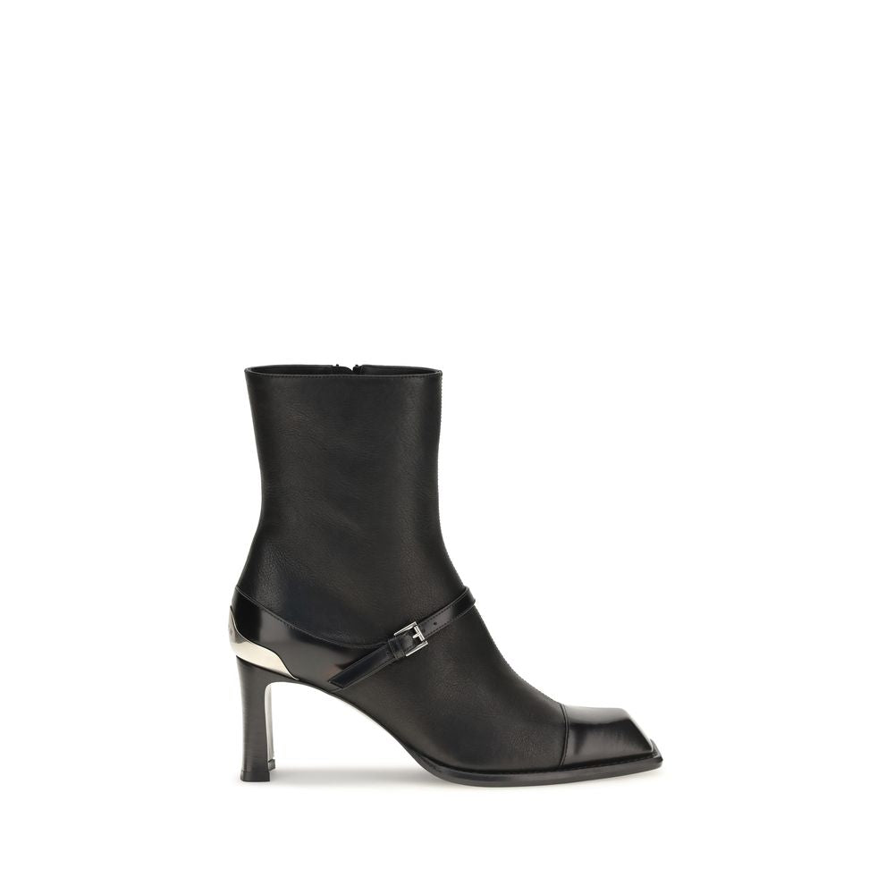 Alexander McQueen | Black Lamb Leather Ankle Boots