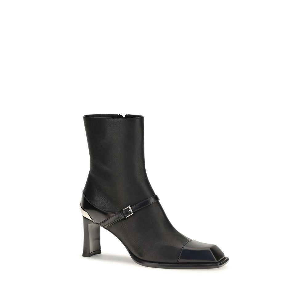 Alexander McQueen | Black Lamb Leather Ankle Boots