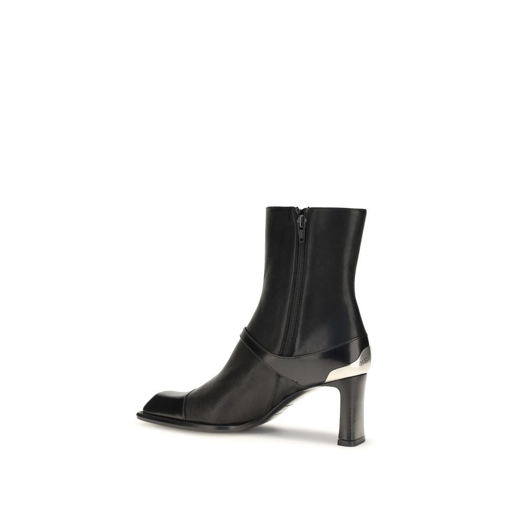 Alexander McQueen | Black Lamb Leather Ankle Boots