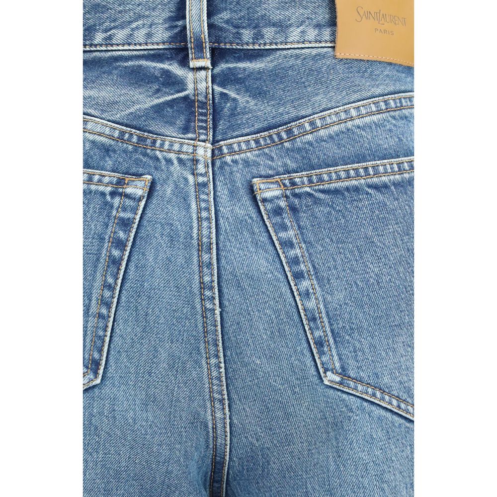 Saint Laurent | Blue Cotton Jeans Denim