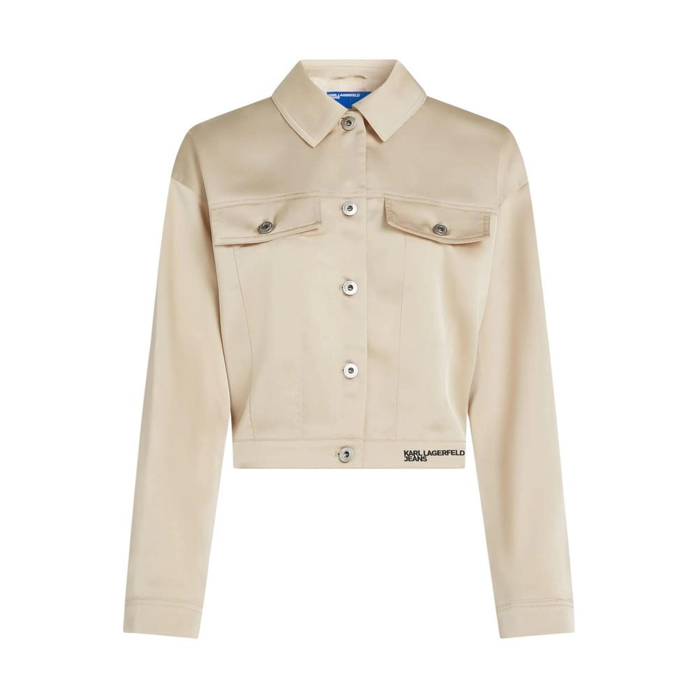 Karl Lagerfeld | Beige Polyester Full-Length Jacket