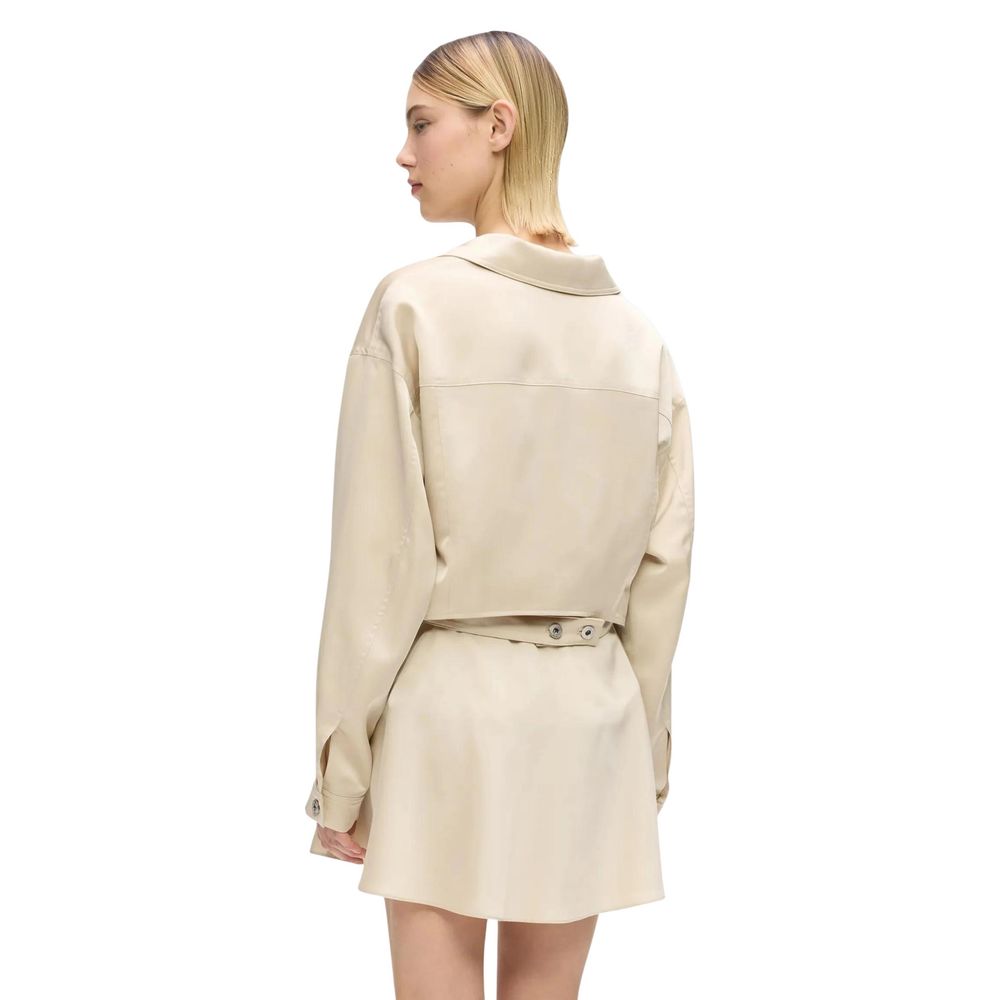 Karl Lagerfeld | Beige Polyester Full-Length Jacket