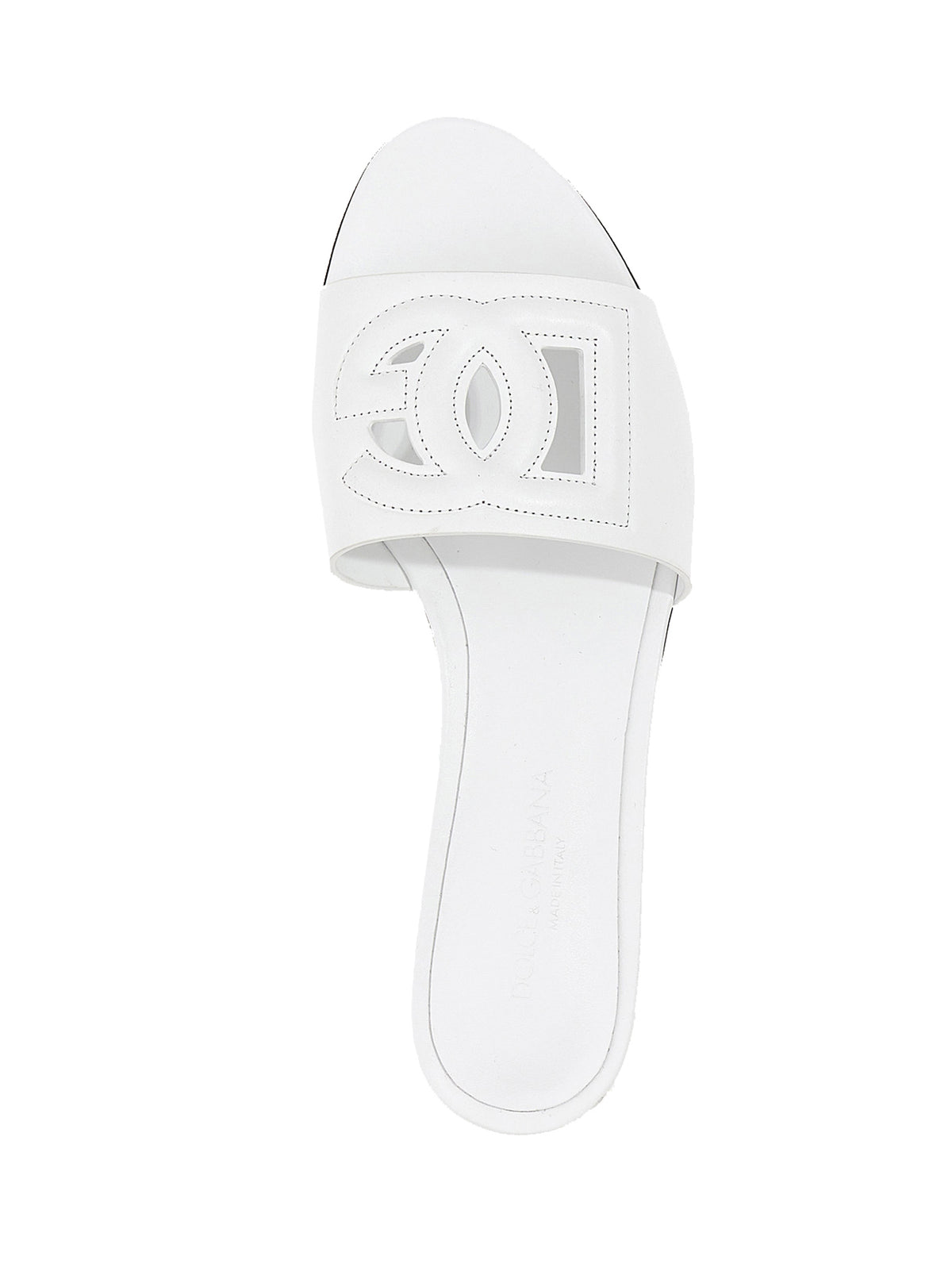 Dolce & Gabbana | White Calfskin Slides