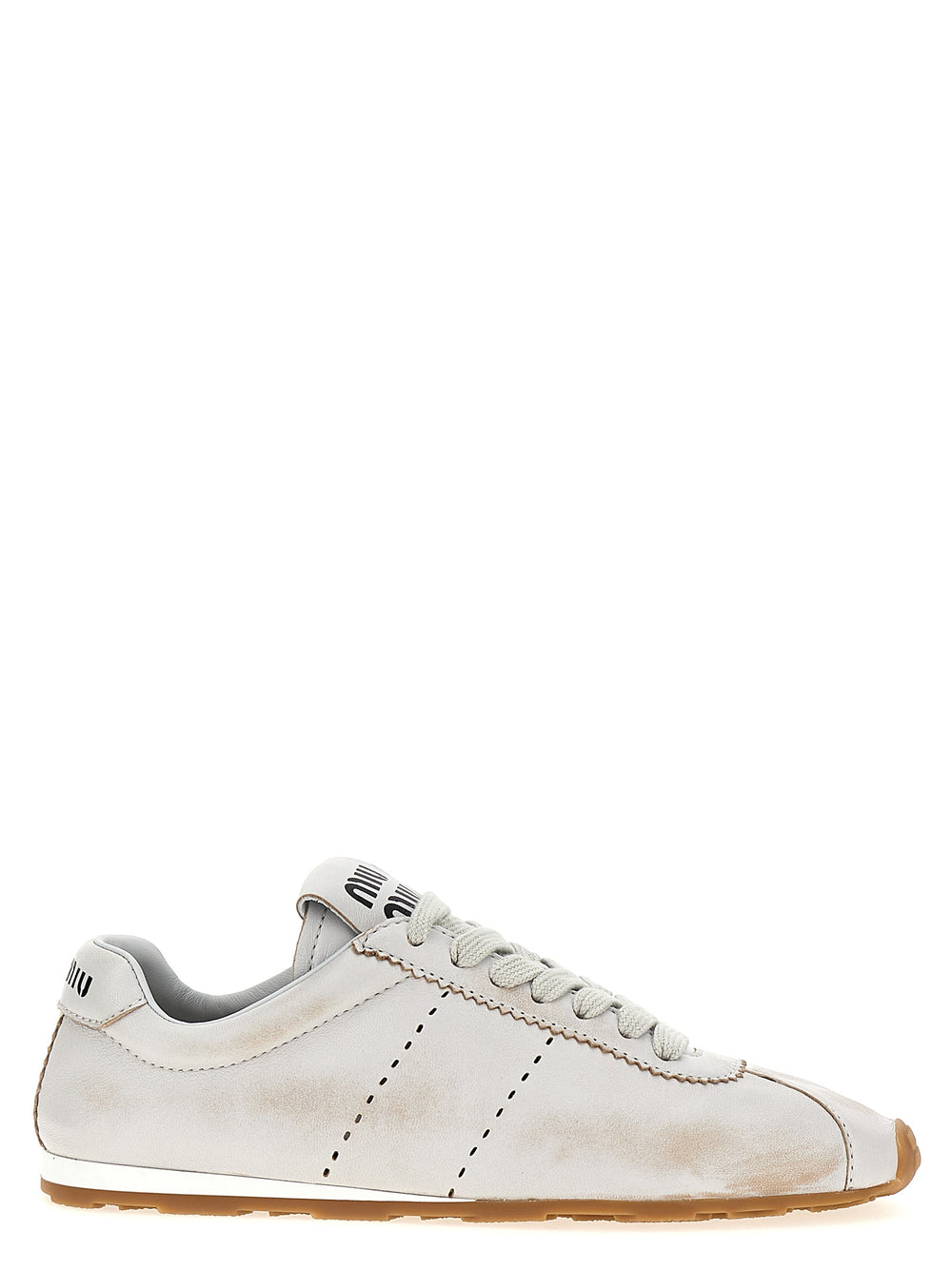Miu Miu | White Calfskin Low Top Sneakers