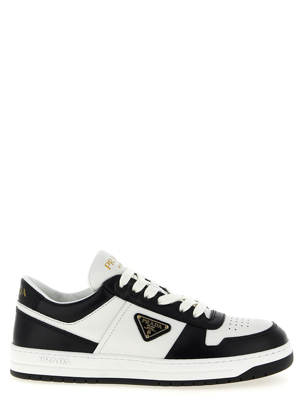 Prada | Bicolor Calfskin Low Top Sneakers