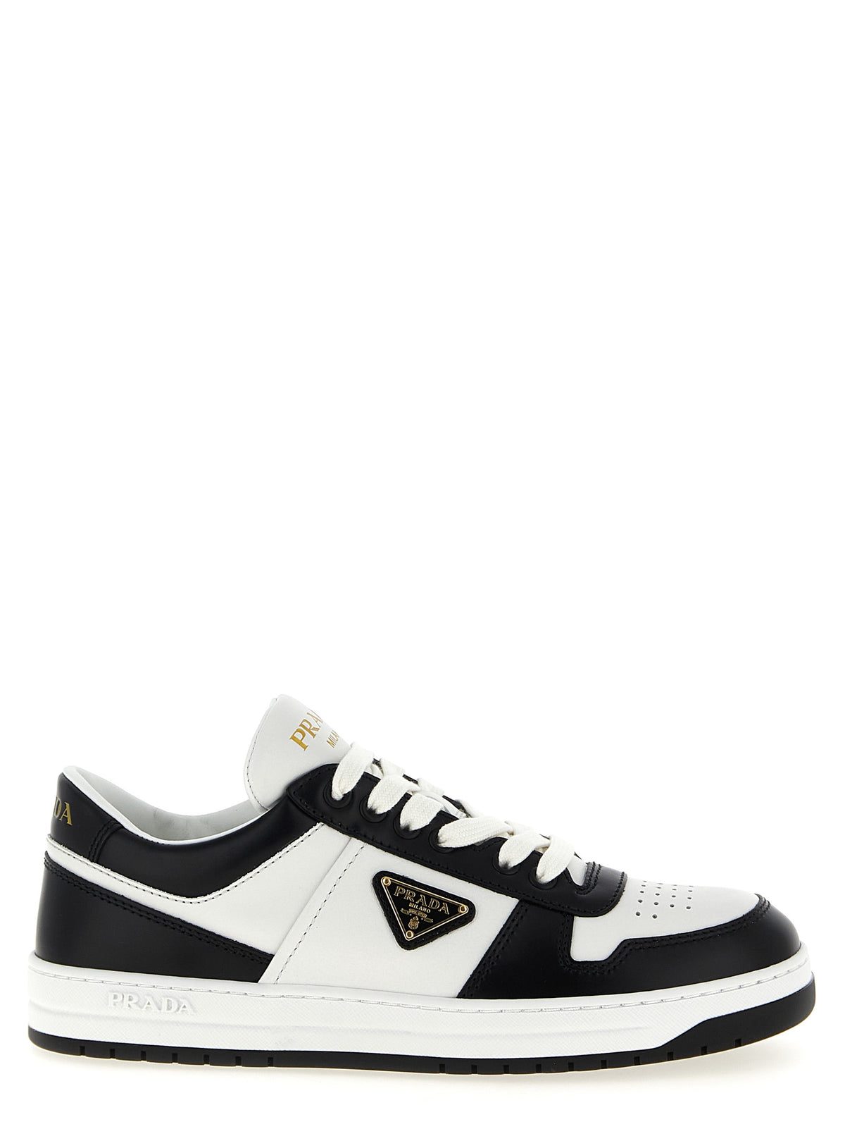Prada | Bicolor Calfskin Low Top Sneakers