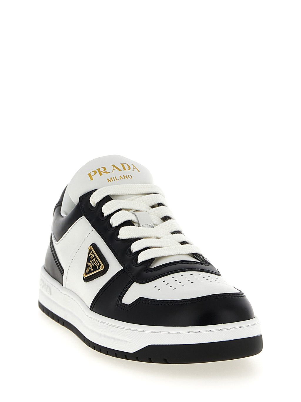 Prada | Bicolor Calfskin Low Top Sneakers