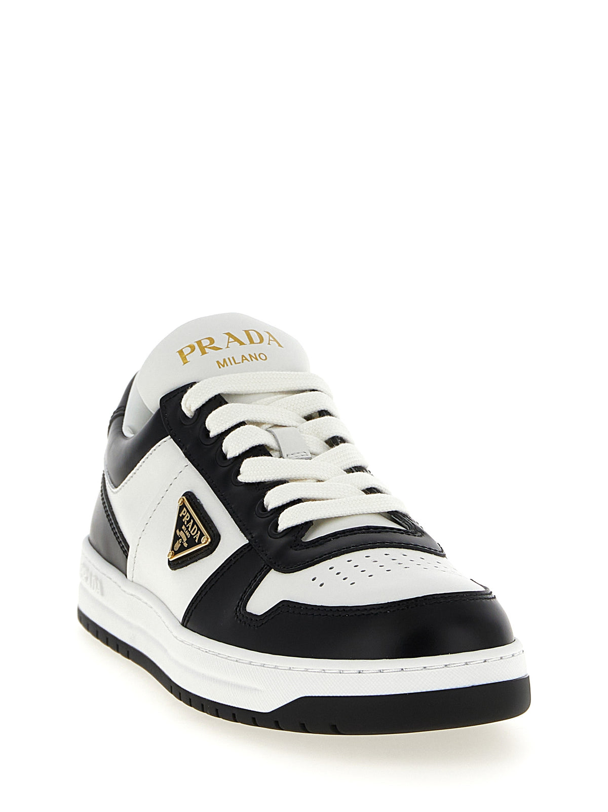 Prada | Bicolor Calfskin Low Top Sneakers