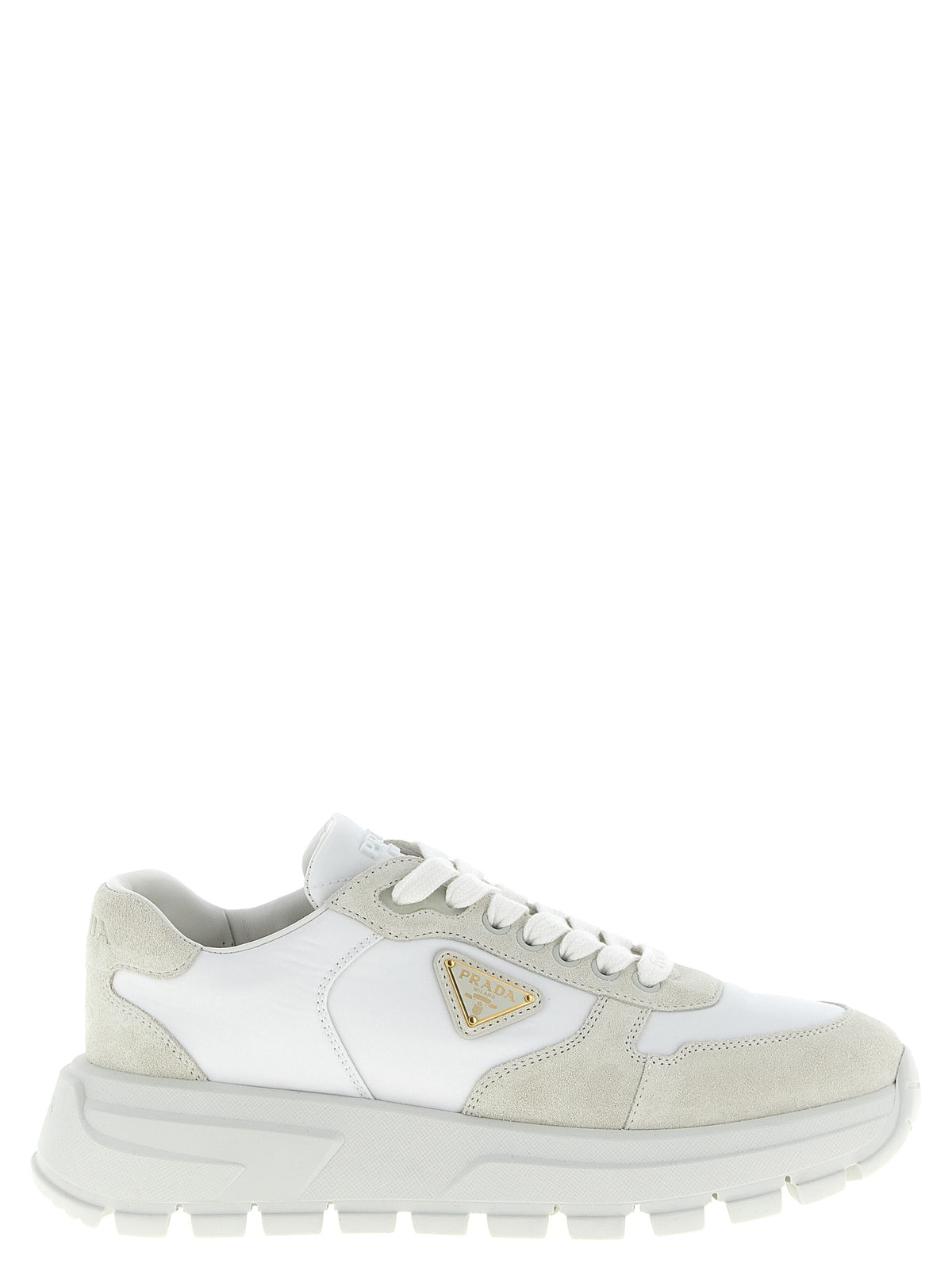 Prada | White Polyamide Athletic Sneakers