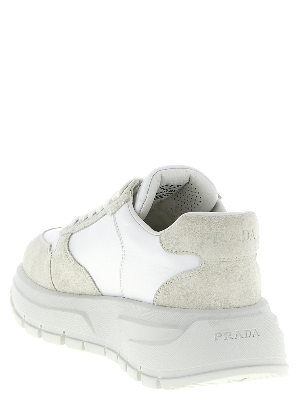Prada | White Polyamide Athletic Sneakers