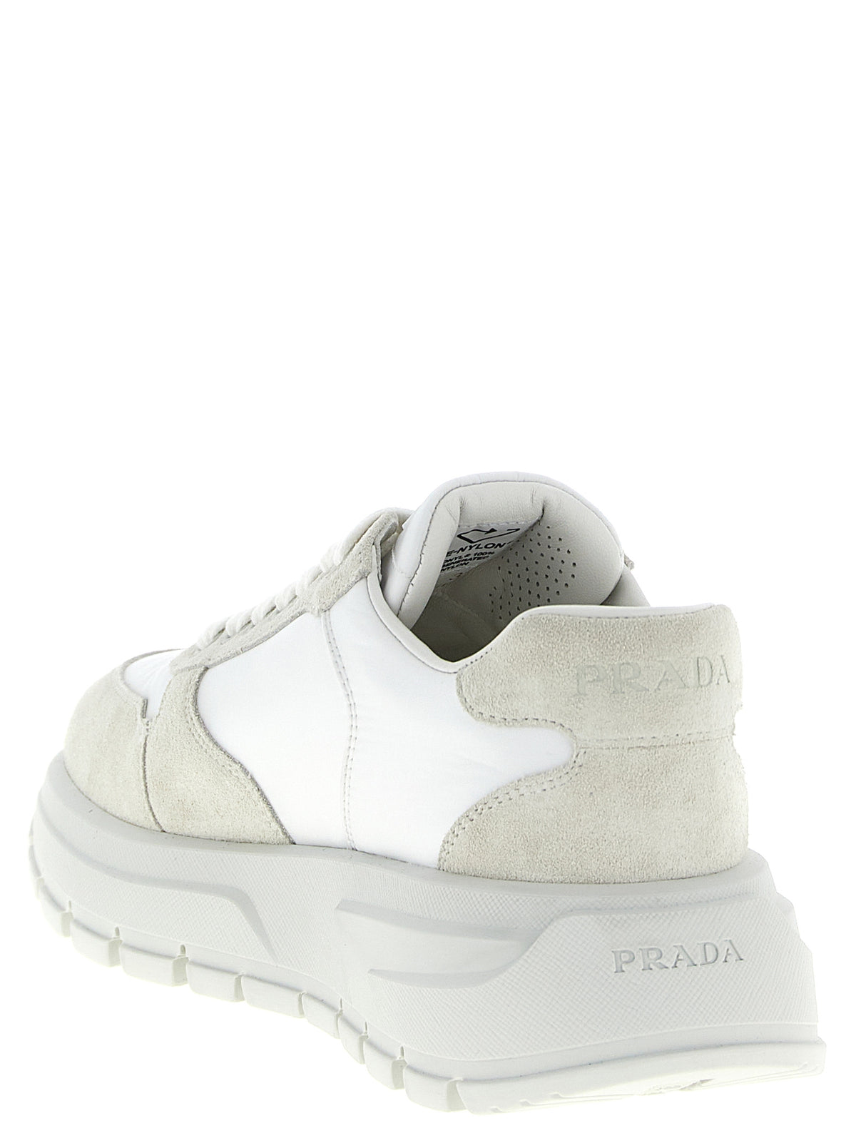 Prada | White Polyamide Athletic Sneakers