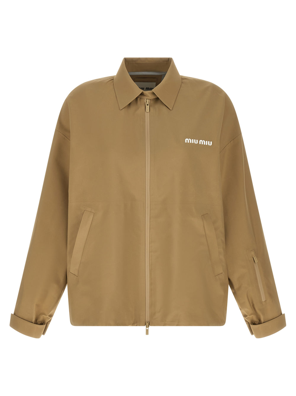 Miu Miu | Beige Recycled Polyester Shell Jacket