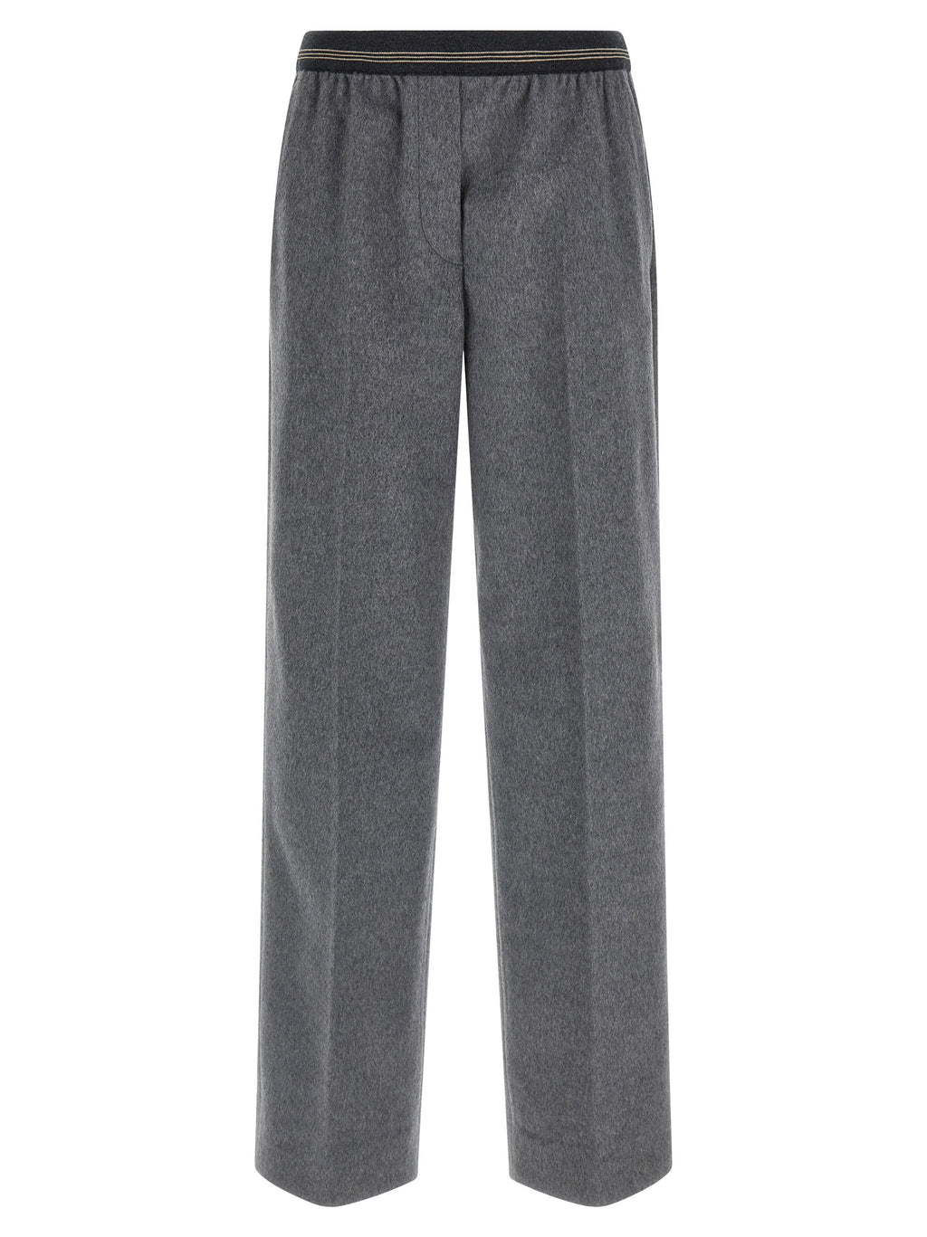 Miu Miu | Gray Virgin Wool Casual Pants
