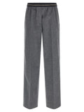 Miu Miu | Gray Virgin Wool Casual Pants