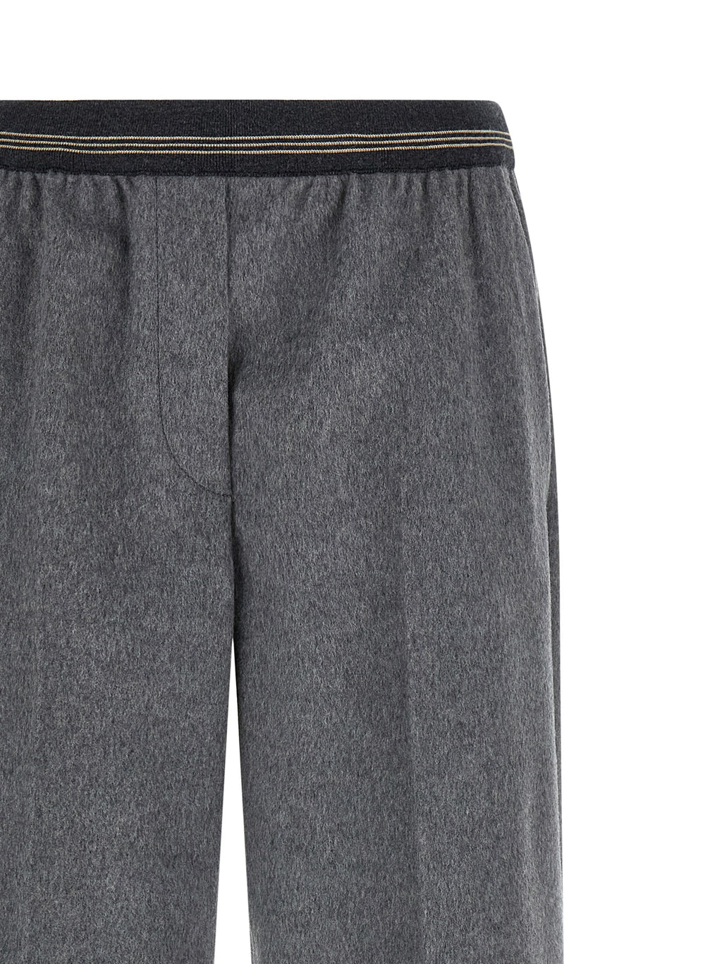 Miu Miu | Gray Virgin Wool Casual Pants