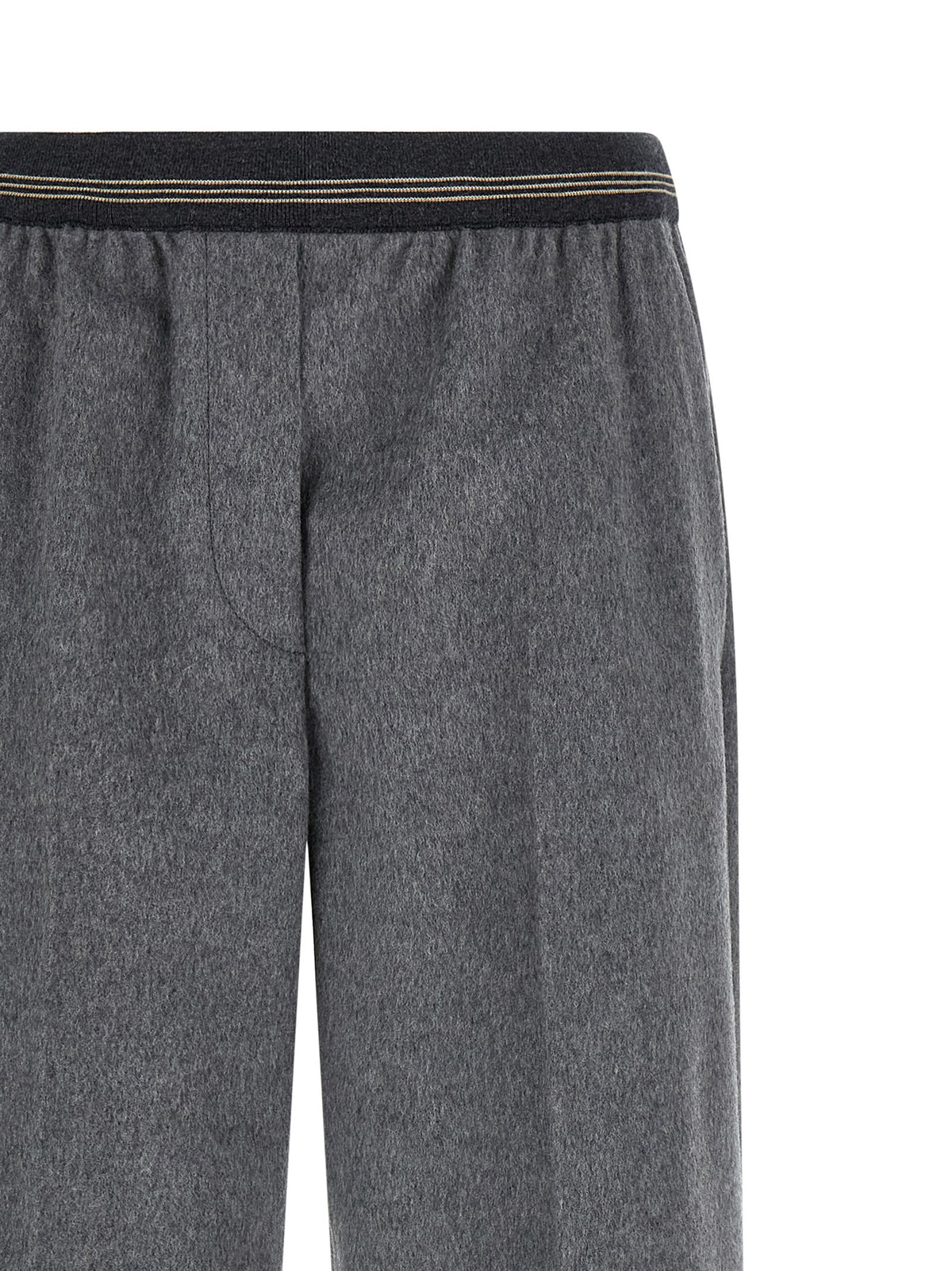 Miu Miu | Gray Virgin Wool Casual Pants